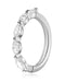 Decandence Crystal Marquise Eternity Hinged Segment Hoop Ring Clicker