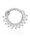 Silver Crystal Daith Clicker Ring Hoop Earring - www.Impuria.com