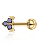 Dark Blue Cartilage Earring Stud Ear Piercing Jewelry 16G - www.Impuria.com 