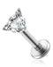 Triangle Cartilage Earring Stud Stainless Steel Ear Piercing Jewelry 16G - www.Impuria.com