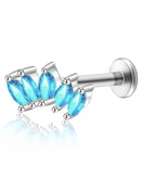 5 Marquise Titanium Ear Piercing Jewelry Cartilage Earring Stud 16G Internally Threaded - www.Impuria.com