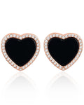 Heart Breaker Black Crystal Stud Earrings