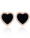 Heart Breaker Black Crystal Stud Earrings