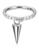 Jax Spike Drop Hoop Ring Clicker