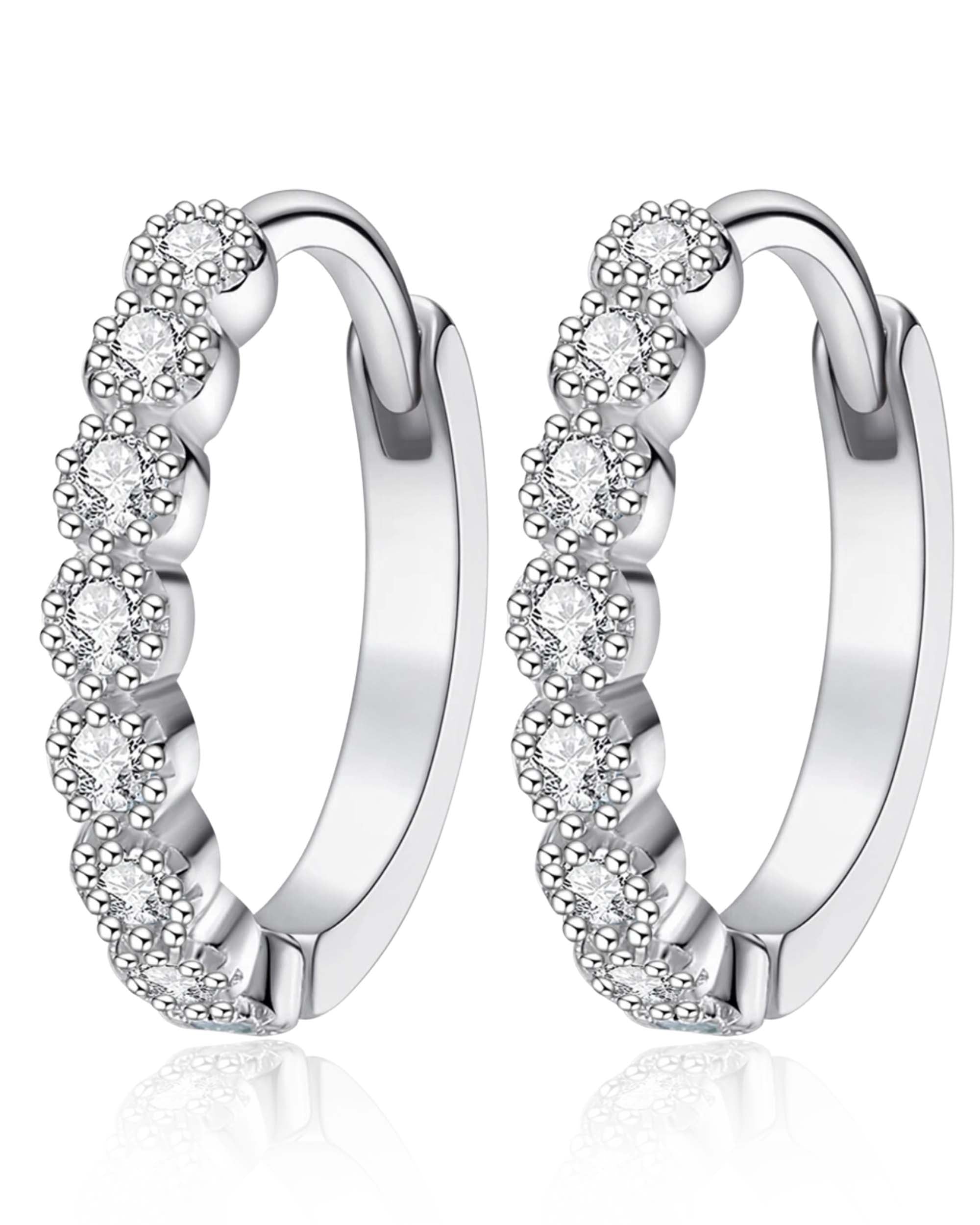 Sterling Silver Huggie Hoop Earrings for Women - www.Impuria.com #earpiercings