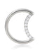 Lunar Moon Daith Hoop Ring Clicker