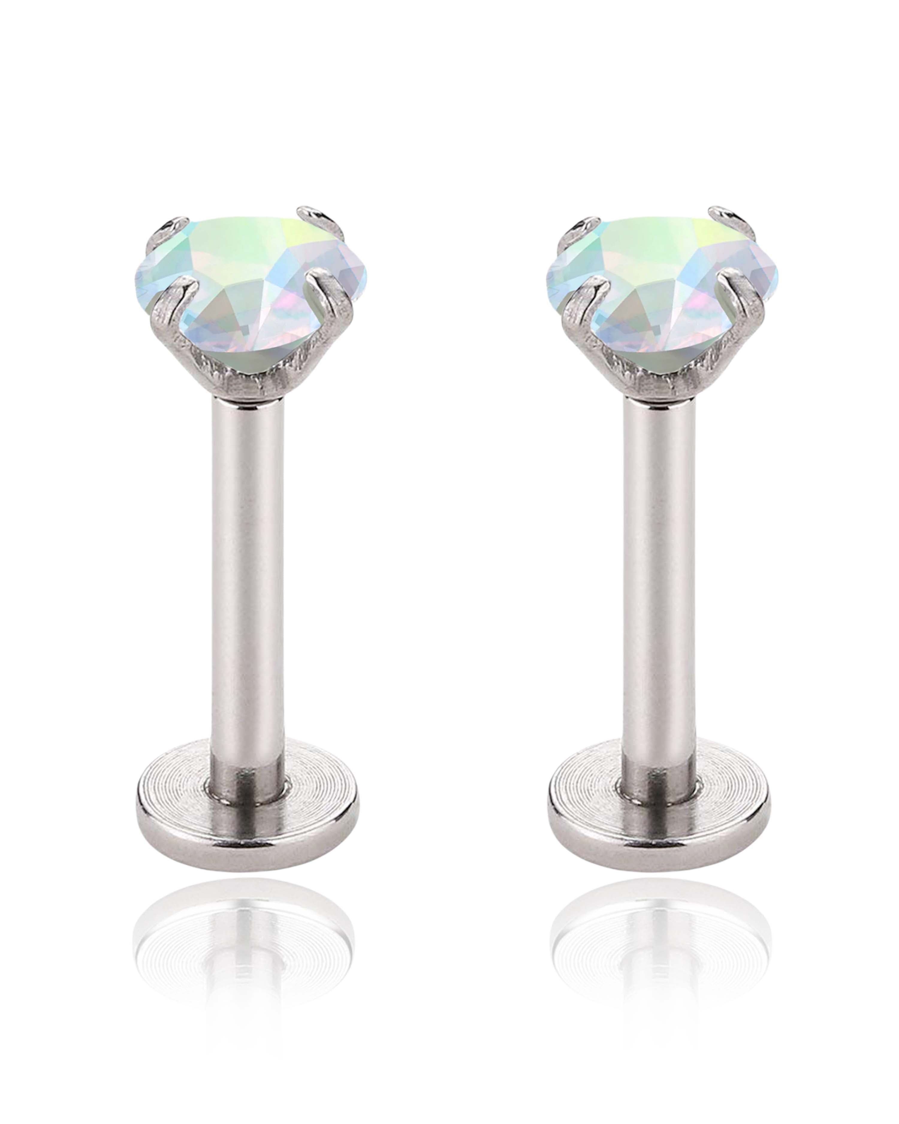 Northern Lights Aurora Borealis Flat Back Stud