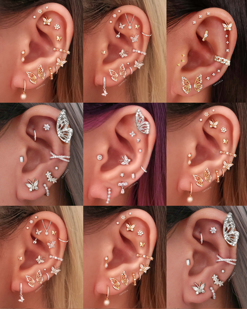 4mm and 3mm Simple Ball Stud Earring Set for Double Piercing  CookOnStrike
