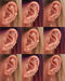 Lavendaire Geometric Purple Crystal Ear Piercing Earring Stud Set