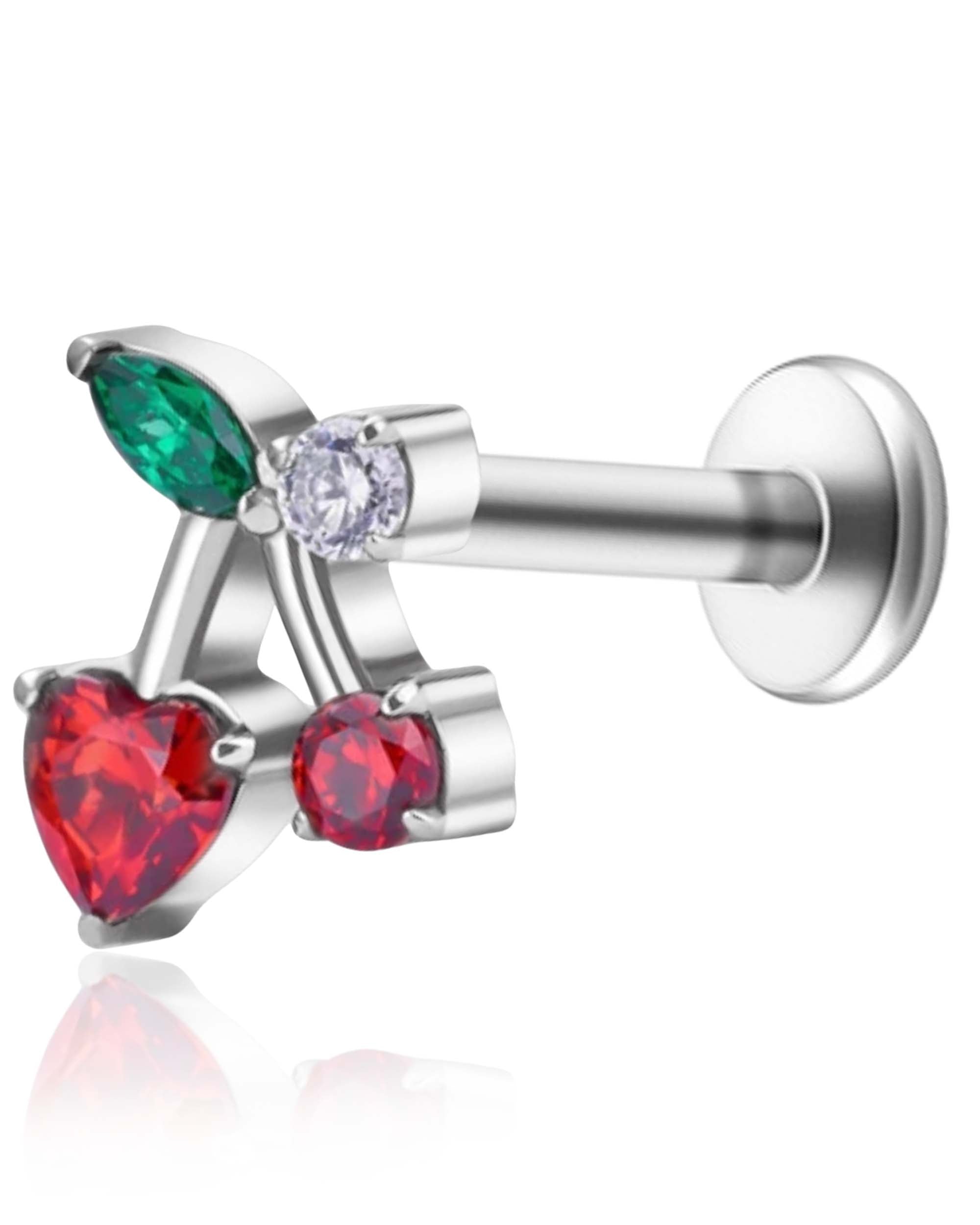 Sakura Cherry Flat Back Stud