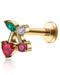 Cherry Titanium Ear Piercing Jewelry Cartilage Earring Stud - www.Impuria.com #earpiercings