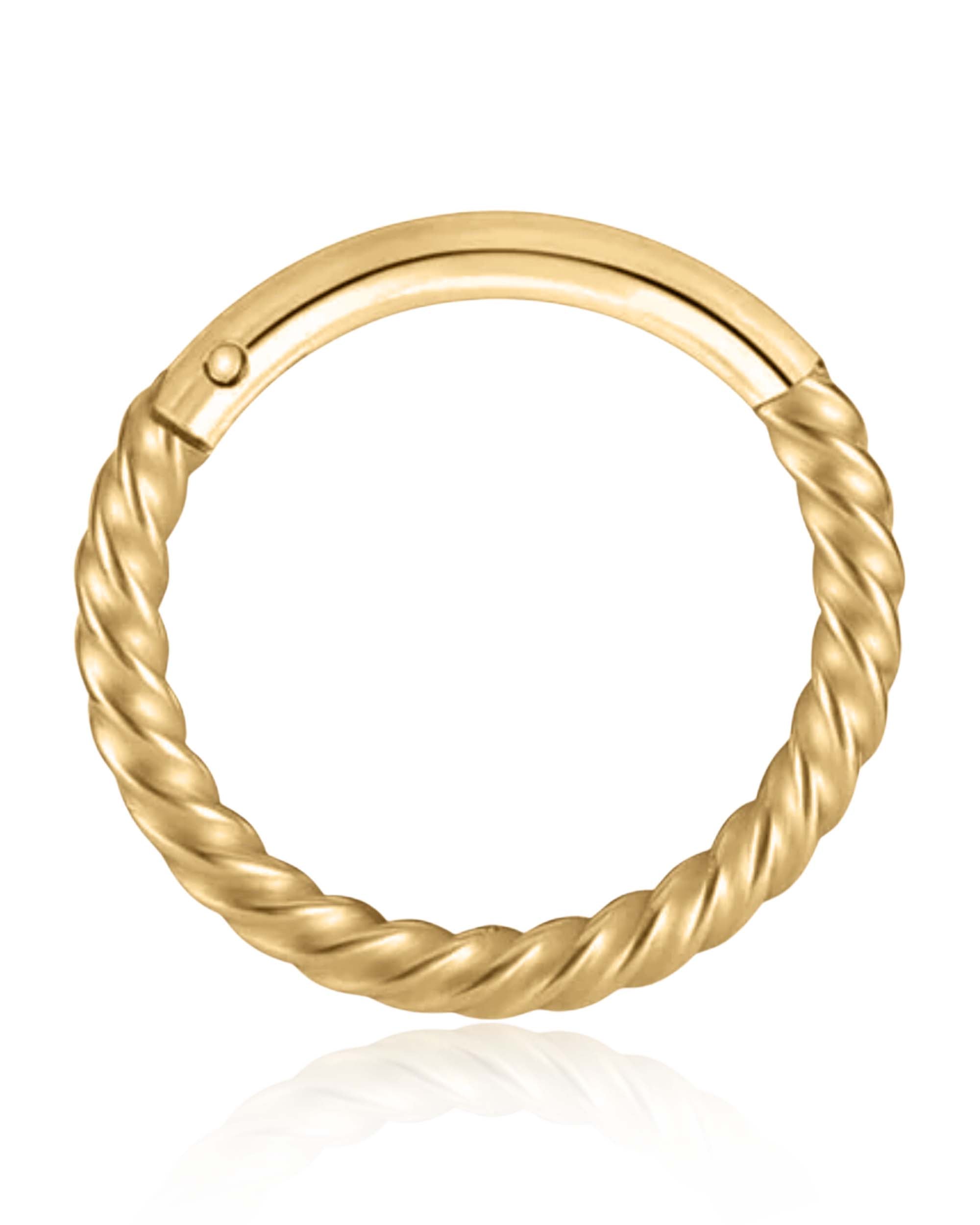Twisted Cartilage Earring Stainless Steel Hoop Ring Clicker - www.Impuria.com #earpiercing