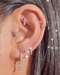 Silver Crystal Horseshoe Barbell Cartilage Helix Lobe Rook Conch Earring for Women - www.Impuria.com