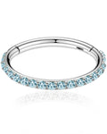 Shine Crystal Pave Hoop Ring Clicker