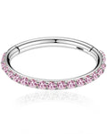 Shine Crystal Pave Hoop Ring Clicker