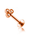 Beaded Trinity Stainless Steel Ear Piercing 16G Earring Stud - www.Impuria.com #earpiercings