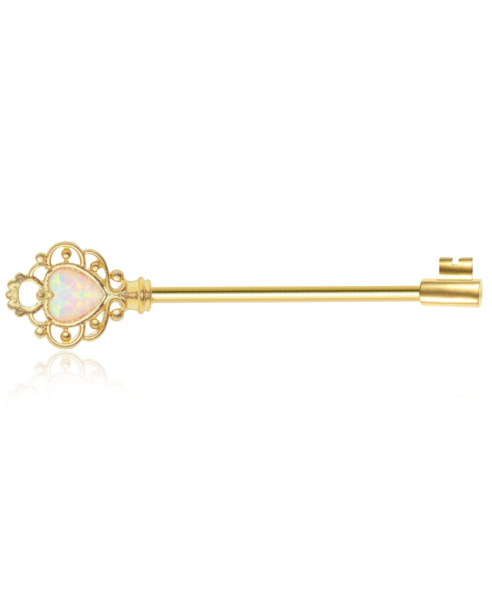 Industrial Key Barbell Earring Ear Piercing Jewelry - www.Impuria.com