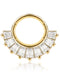 Afghan Fan Daith Clicker Ring Hoop Ear Piercing Jewelry Earring in Gold - www.Impuria.com 