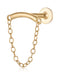 Hidden Helix Chain Flat Cartilage Earring Stud Sterling Silver - www.Impuria.com