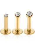 bezel crystal ear studs hypoallergenic jewelry for sensitive ears