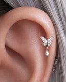 Fairy Drop Butterfly Ear Piercing Stud