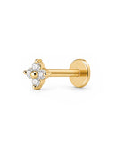Clover Flat Back Stud Earring