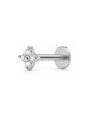 Clover Flat Back Stud Earring