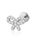 Coquette Bow Flat Back Stud Earring