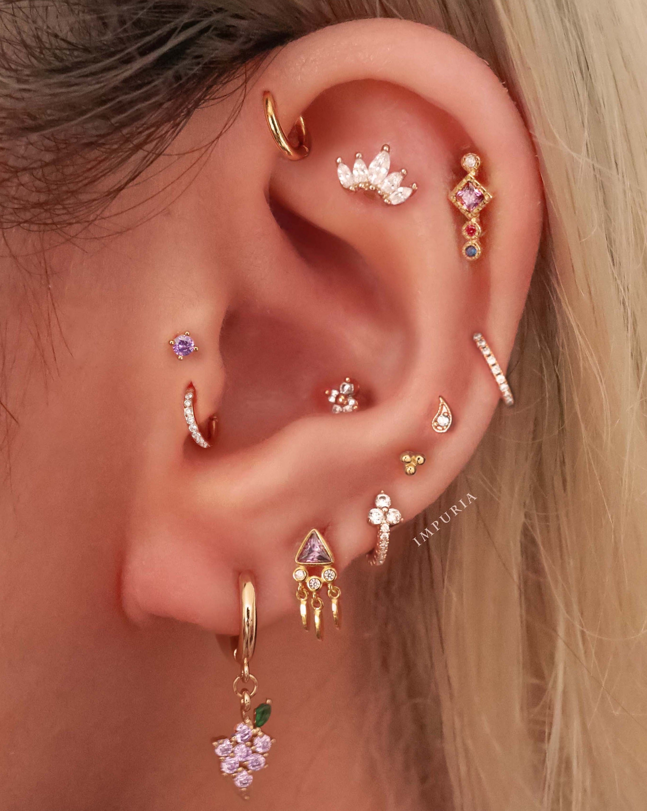 Harlow Marquise Flat Back Stud