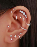 Opal cartilage earring stud multiple celestial ear piercing curation ideas for women - www.Impuria.com