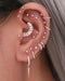 Pretty Daith Ring Clicker Earring Multiple Silver Ear Curation Piercing Ideas - www.Impuria.com #earpiercings 