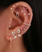 Double Crystal Pave Cartilage Helix Clicker Earring - Unique Ear Piercing Curation Placement Ideas for Women - www.Impuria.com