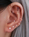 Cartilage Earrings Solig Gold 14K Pretty Ear Piercing Ideas for Women - www.Impuria.com