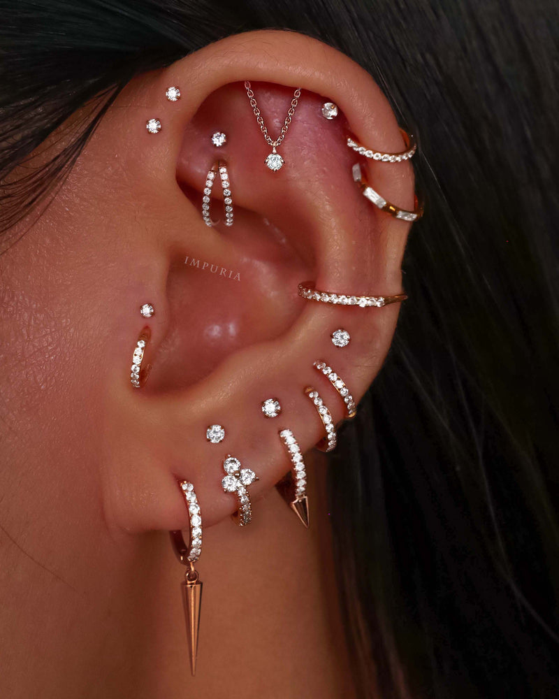 cartilage earrings multiple ear piercing jewelry curation ideas - www.Impuria.com