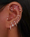 Double Crystal Pave Cartilage Helix Clicker Earring - Unique Ear Piercing Curation Placement Ideas for Women - www.Impuria.com #earpiercings 