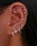 Pretty All Around Hoop Rings Cute Ear Piercing Ideas for Women - www.Impuria.com