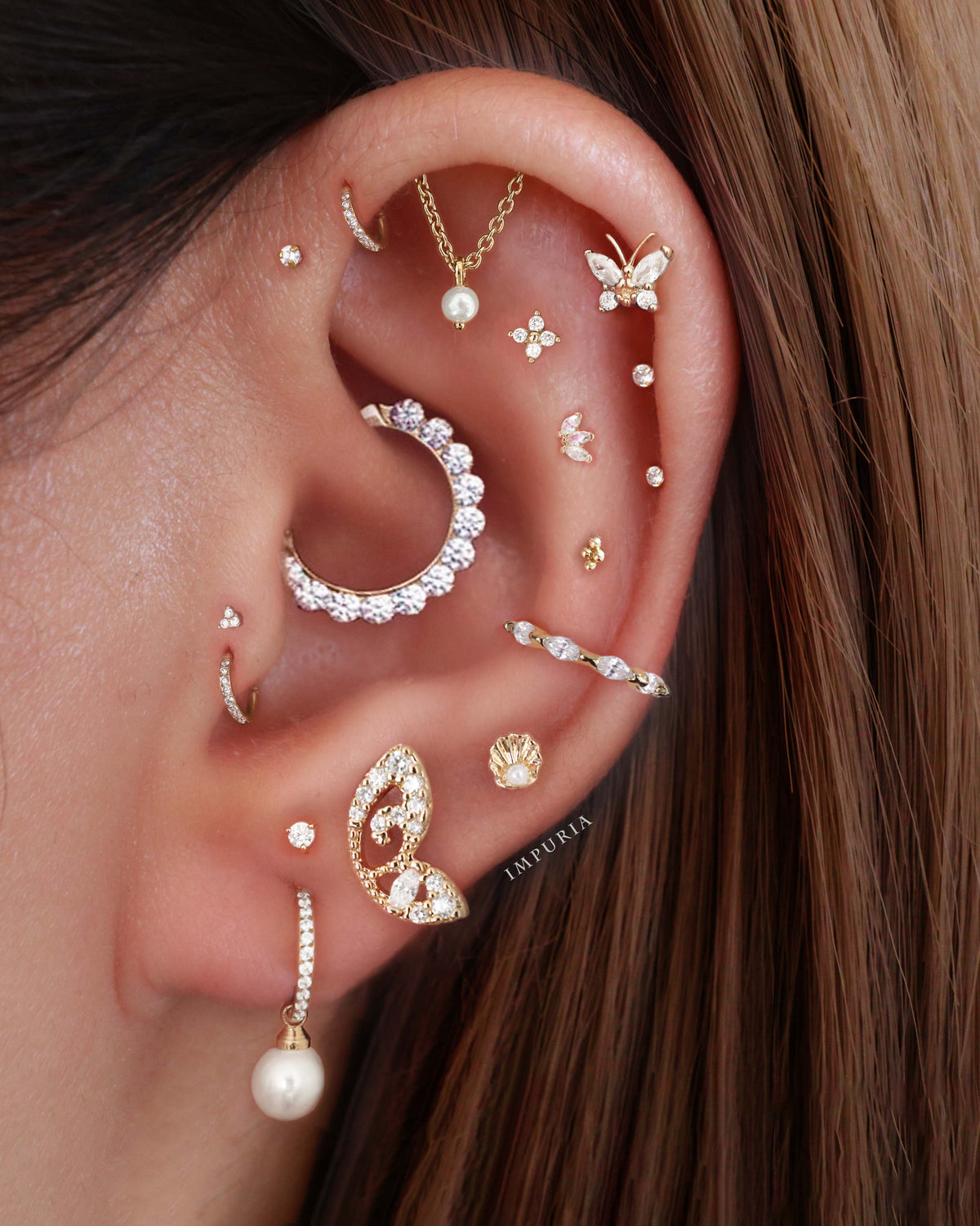 Ava 14K Gold Stud Earrings