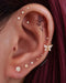 Cartilage earring stud simple all the way around multiple ear piercing idea for females - www.Impuria.com