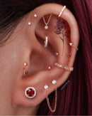 Pretty Forward Helix Earring Stud Cute Multiple Ear Piercing Ideas for Women - www.Impuria.com