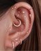 Aura Opal Sparkle Threaded Prong Ear Piercing Earring Stud Set