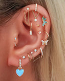 Absolute Hidden Helix Pearl Chain Drop Ear Piercing Earring Stud