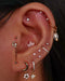 Opal Cartilage Helix Earring Stud - Cute Celestial Ear Piercing Curation Ideas for Women - www.Impuria.com