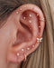 Tiny Cartilage Helix Earring Stud Butterfly Ear Curation Piercing Ideas for Women - www.Impuria.com