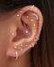 Enigma Opal Crystal Marquise Cluster Ear Piercing Earring Stud