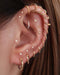 Thick Hoop Huggie Earrings Cute Multiple Ear Piercing Curation Ideas for Women - www.Impuria.com #earpiercings