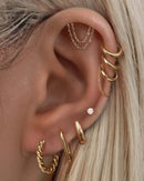 Calypso Twisted Medium Hoop Earrings
