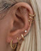 Brandy Chunky Dome Polished Huggie Hoop Earrings