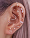 Cute Multiple Ear Piercing Curation Ideas for Women Flat Back Surgical Stainless Cartilage Helix Stud Earrings - www.Impuria.com