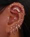 Cute Multiple Ear Piercing Curation Idea for Women Gold Square Rectangle Hoop Earrings for Women - www.Impuria.com