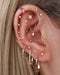 Val Polished Ball Threaded Ear Piercing Earring Stud Set